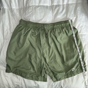 Nike Olive Green Lined Athletic Shorts Size XXL